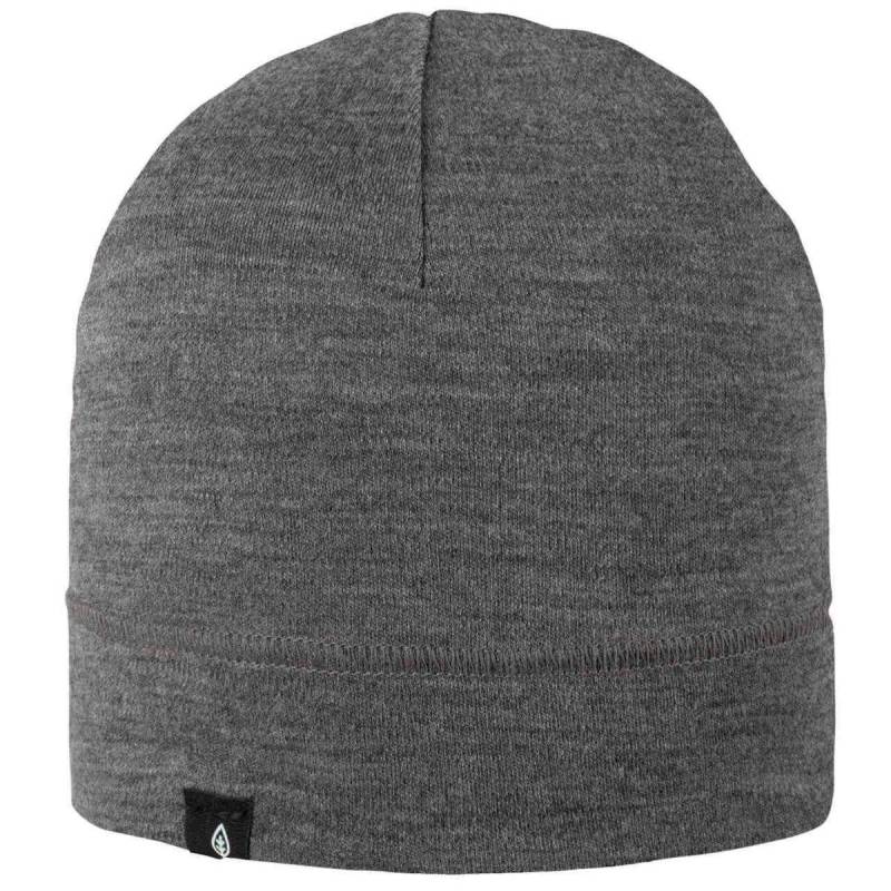 Warme Interlock Mütze Wolle grau-melange 53 Warme Interlock Mütze Wolle grau-melange 53
