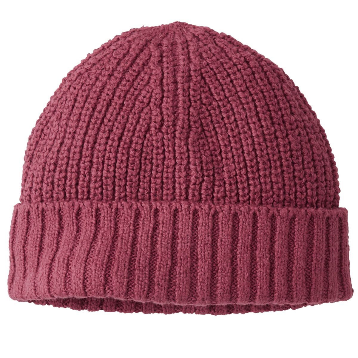 Warme Strick-Mütze bordeaux 53/54