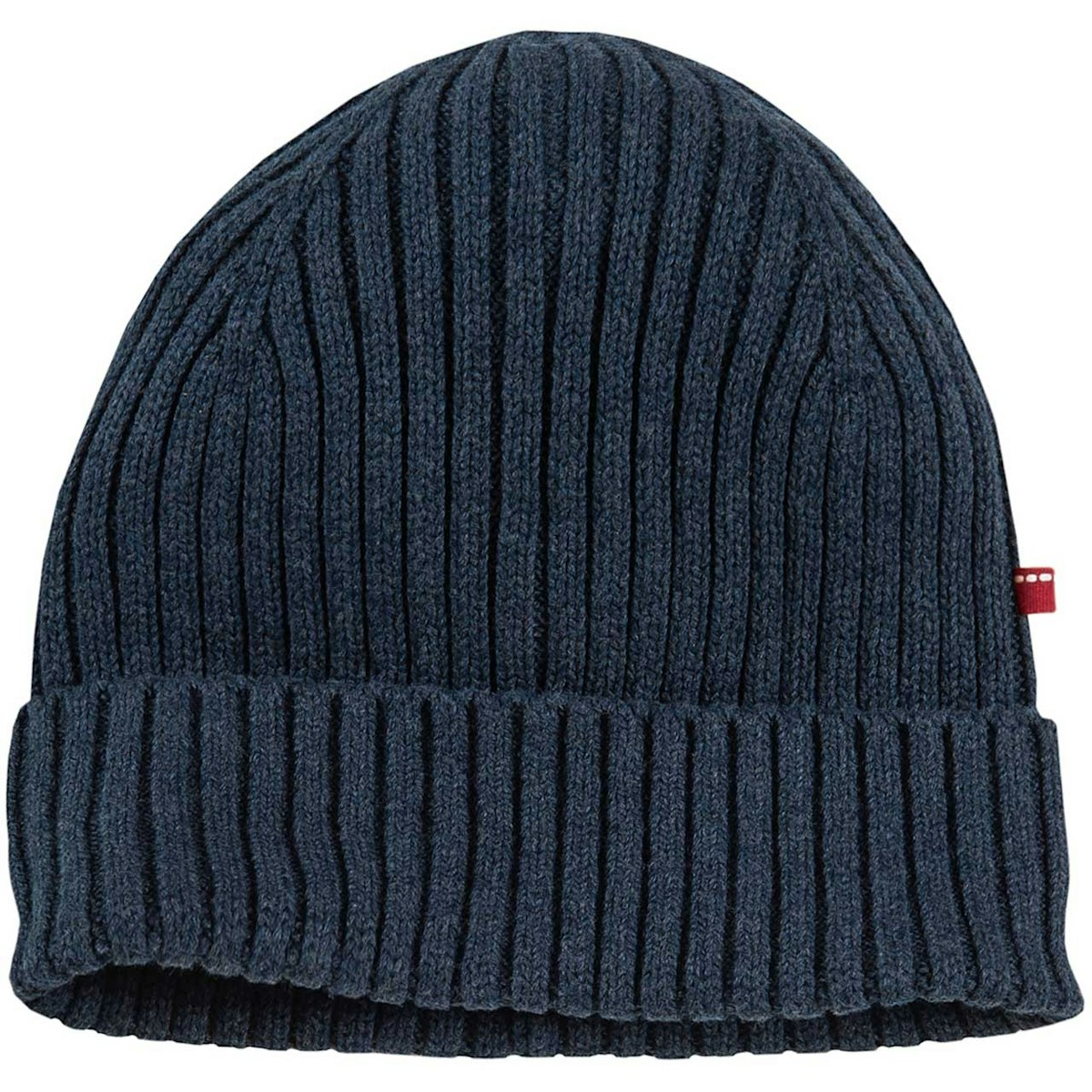 Warme Strick-Mütze dunkelblau melange 48/50