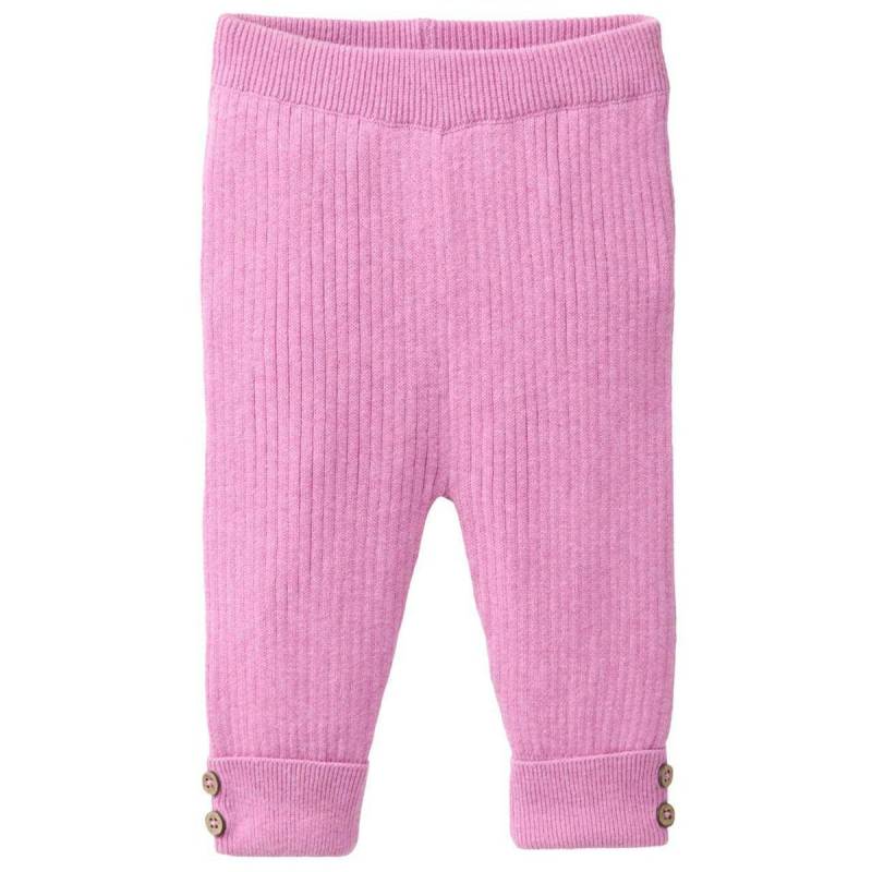 Warme Strickhose pink meliert 98