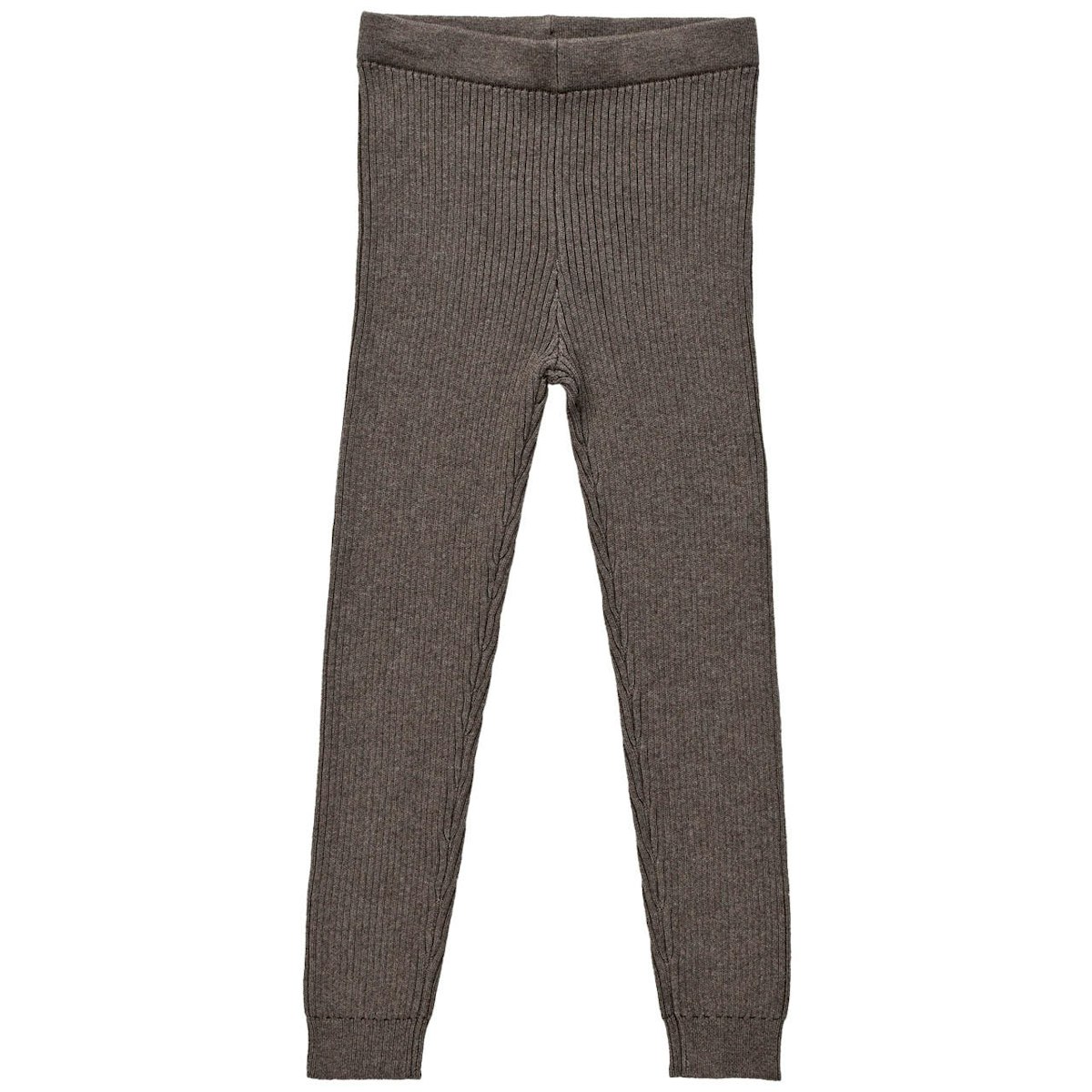 Warme Strickleggings braun melange 62/68