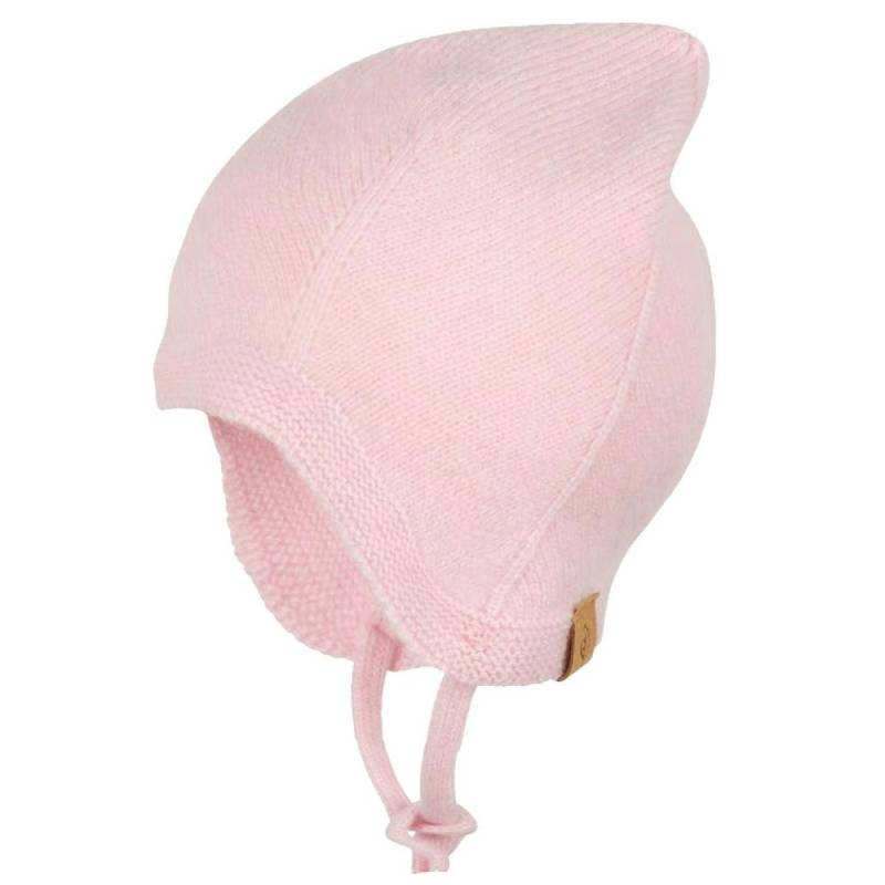 Warme Strickmütze Merinowolle Kaschmir Mix rosa 41/43