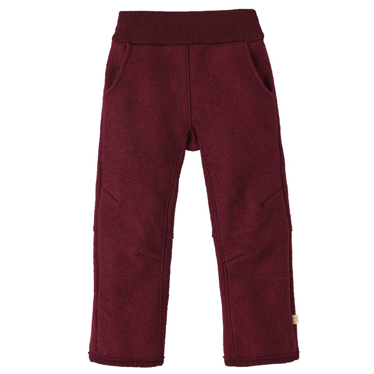 Warme Walkhose Wolle cassis 110/116
