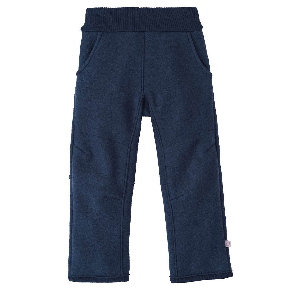 Warme Walkhose Wolle indigoblau 110/116