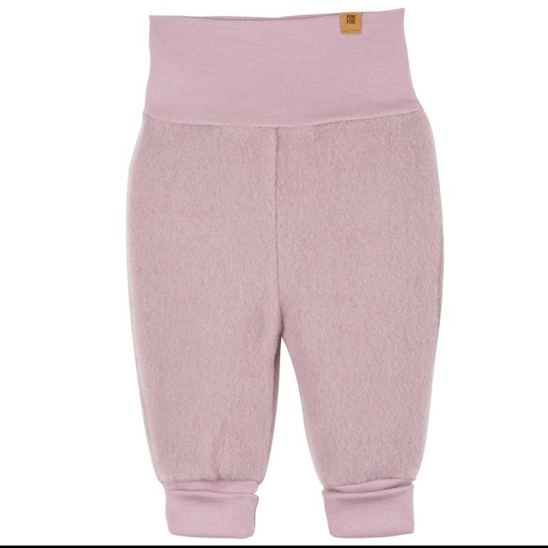 Warme Woll Fleece Hose Bündchen mauve 80