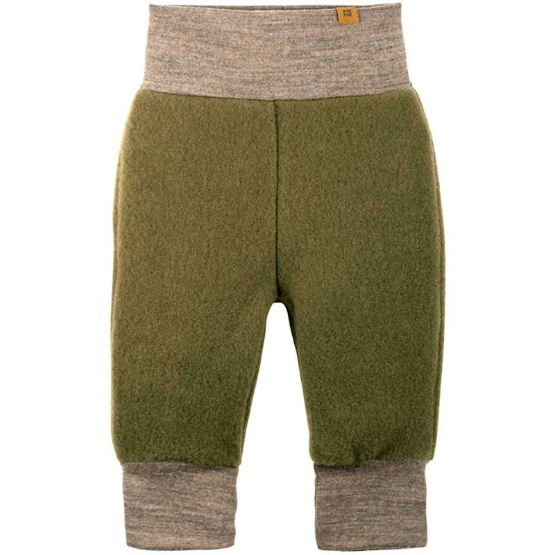 Warme Woll Fleece Hose Bündchen moos-grün 68