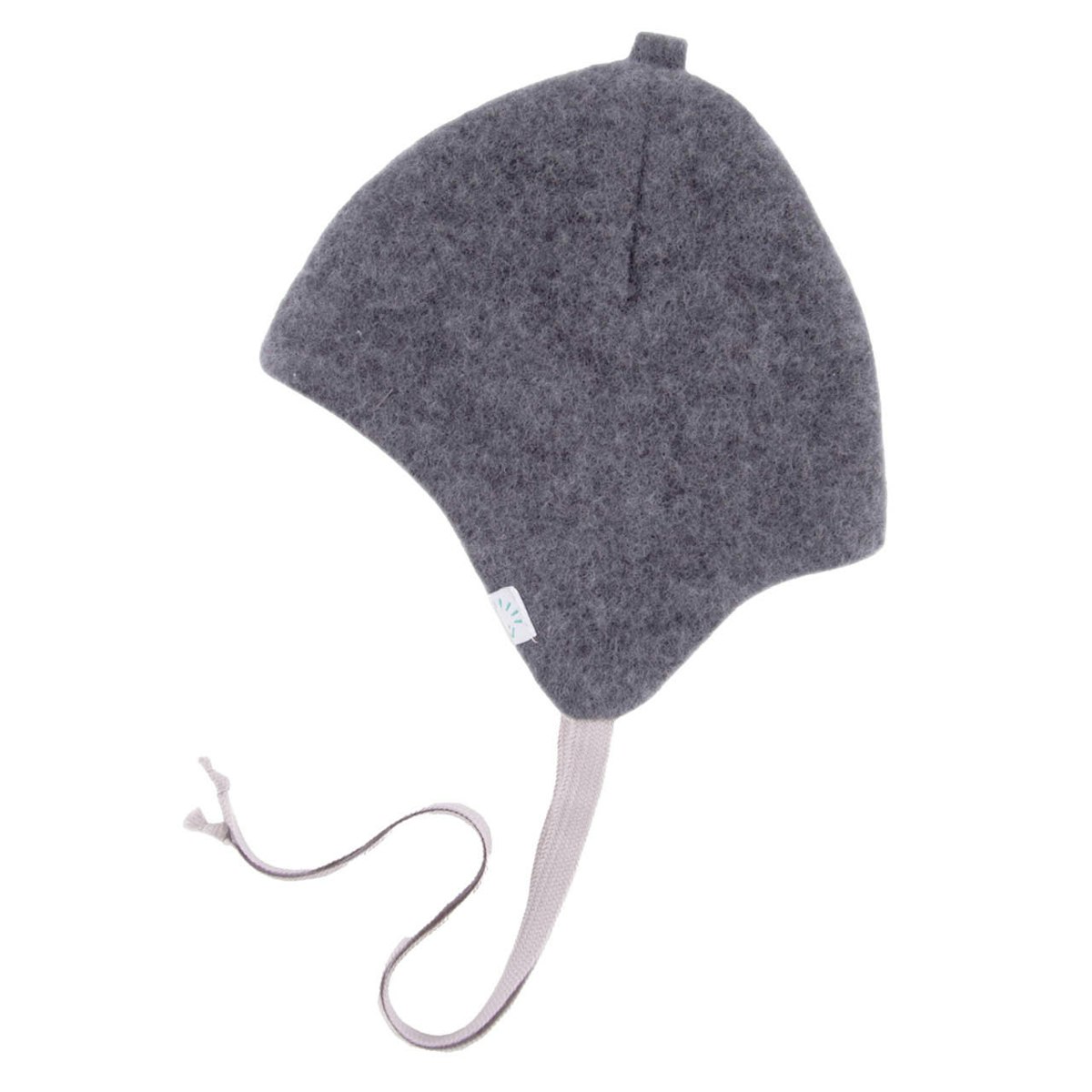 Warme Wollfleece Bindemütze ANTHRAZIT 51/53