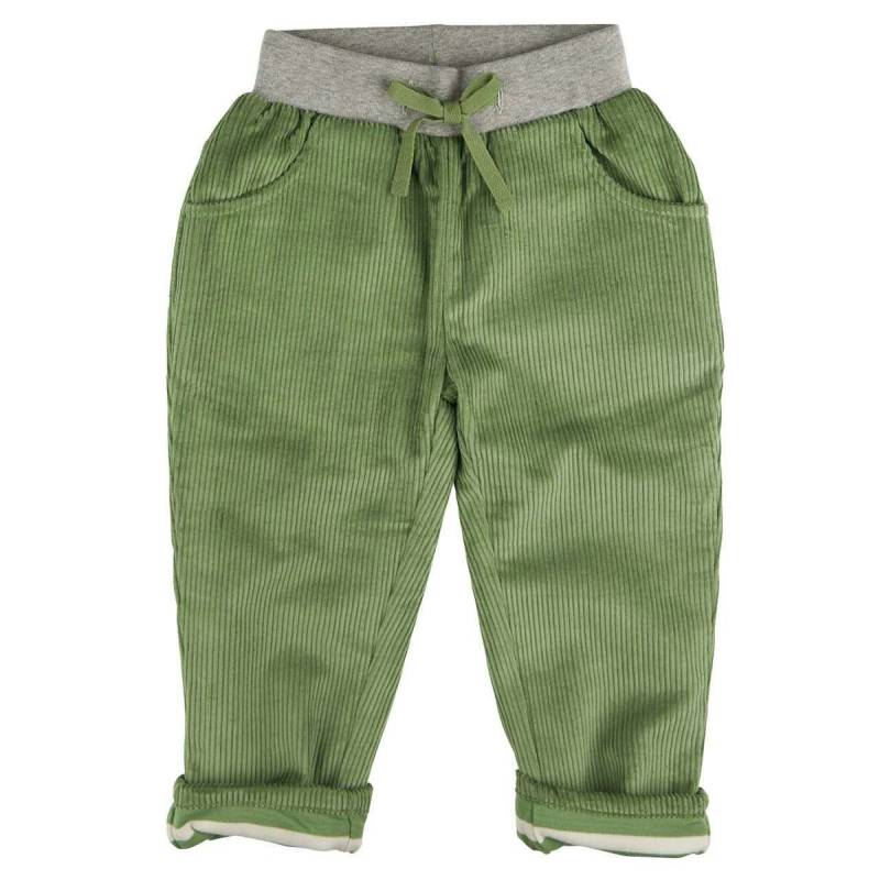Warme gefütterte Cordhose grün 104