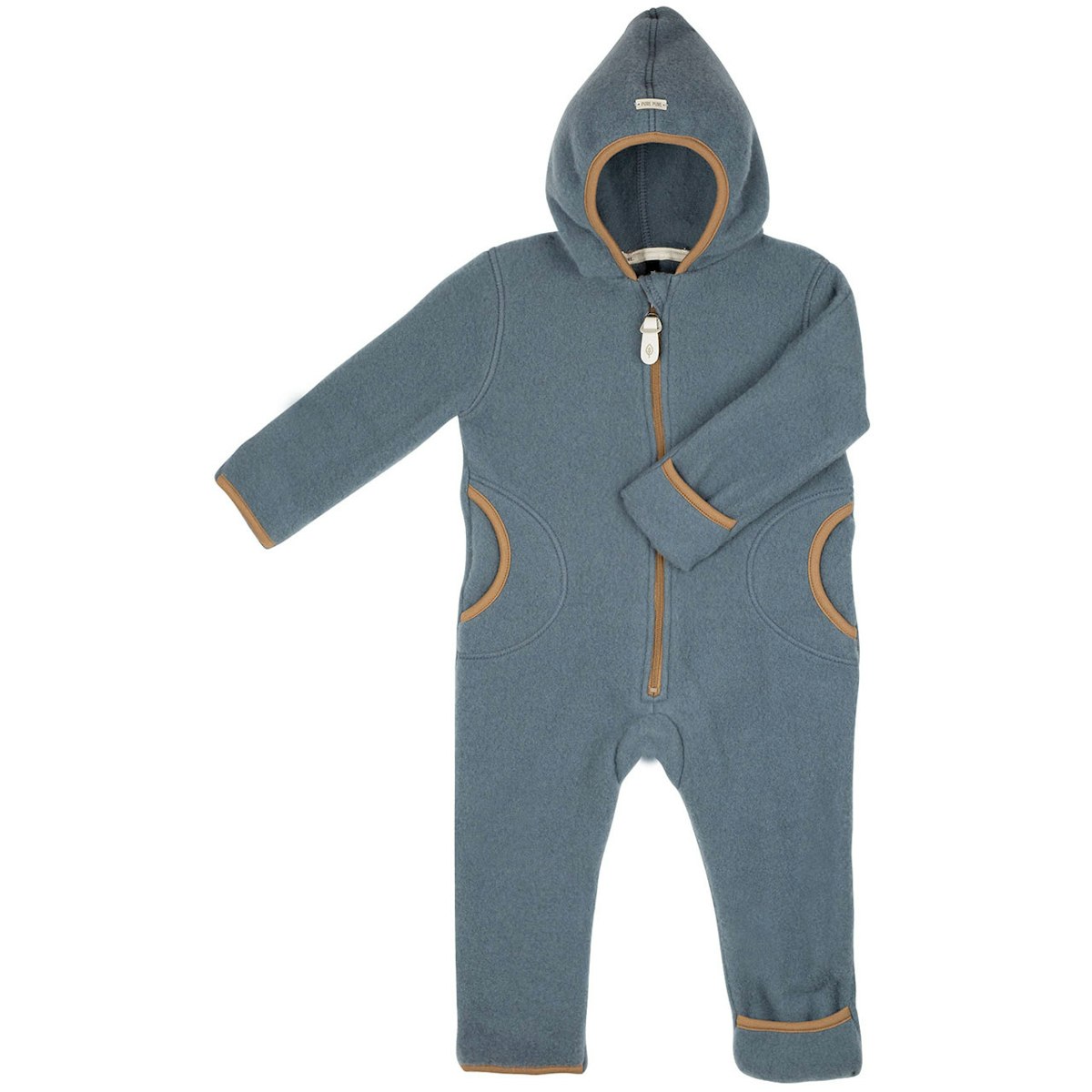 Warmer Fleece Overall Schurwolle blau 92