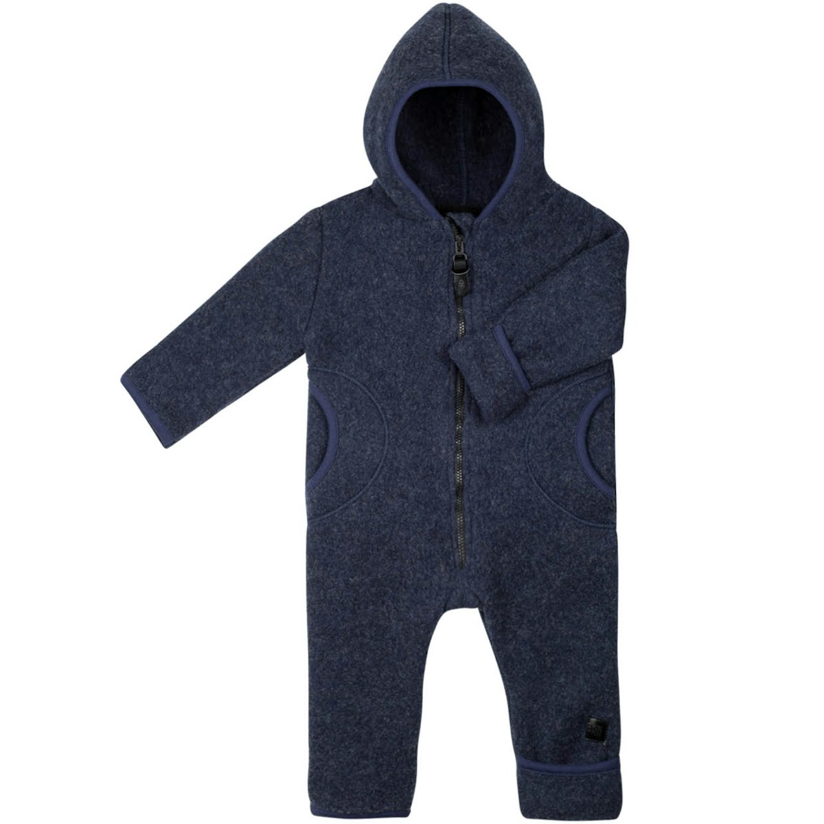 Warmer Fleece Overall Schurwolle marine 74/80