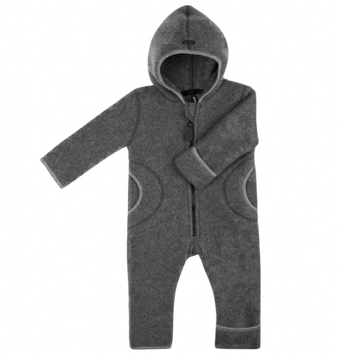 Warmer Fleece Overall Schurwolle schiefer-grau 86