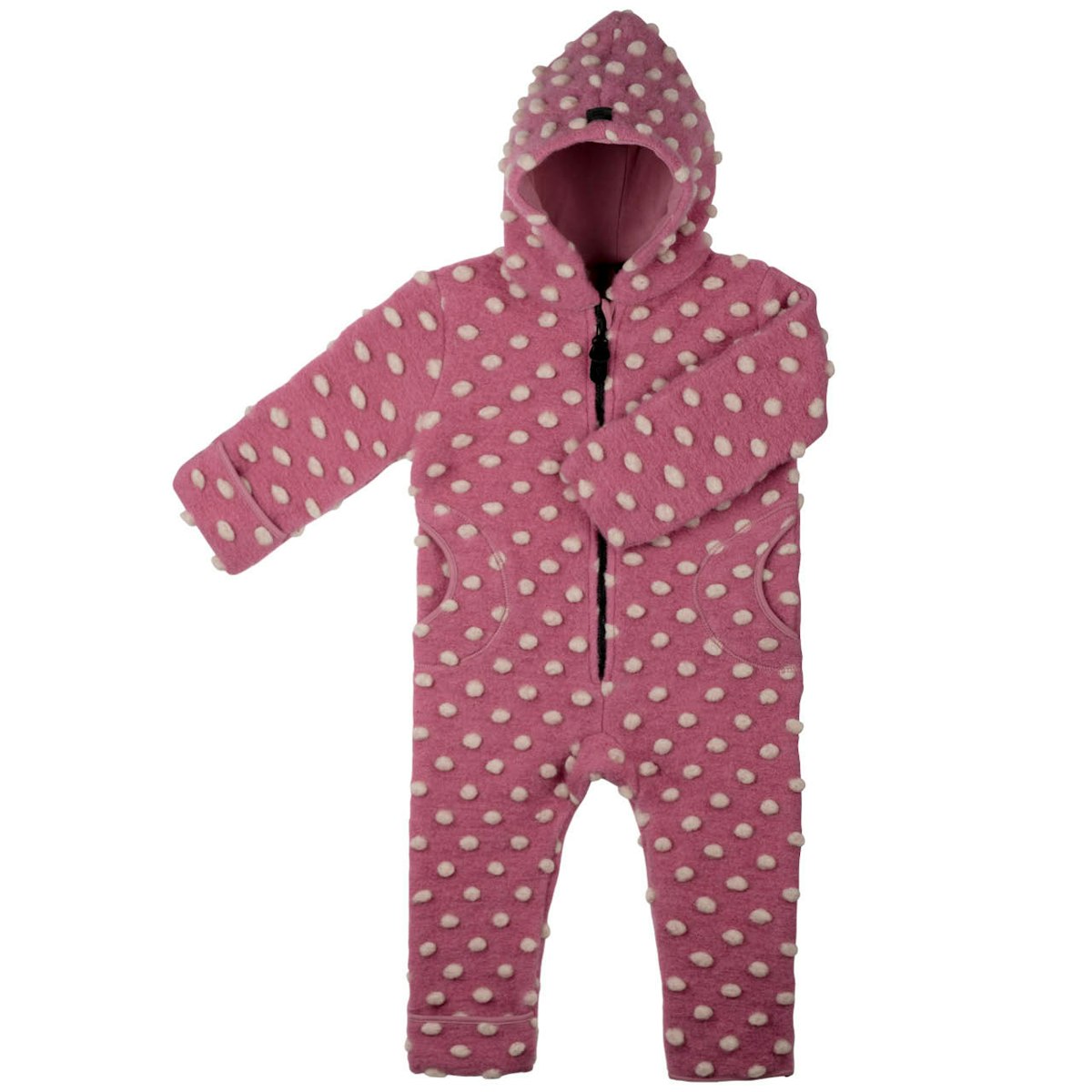 Warmer Overall Noppen rauchpink Bündchen 92
