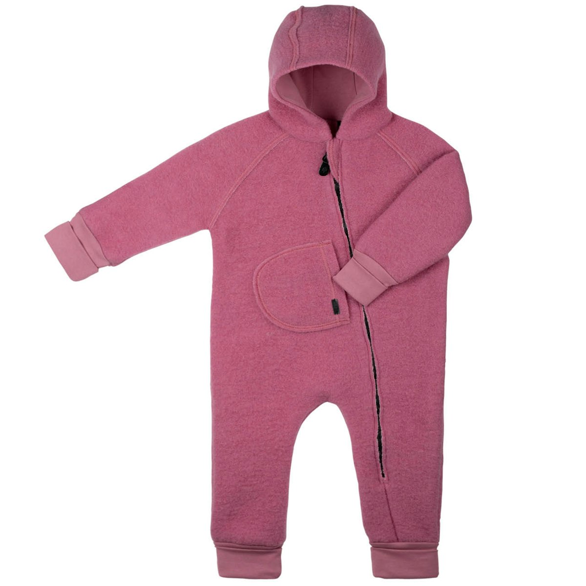 Warmer Overall Schurwolle Bündchen rauchpink 92
