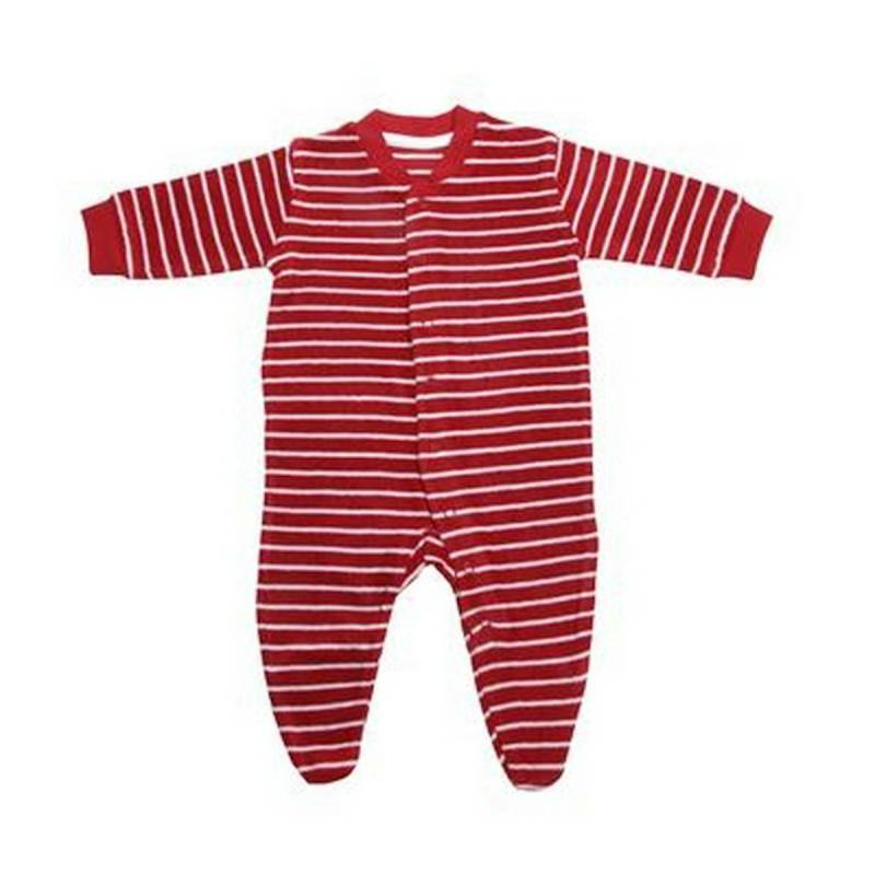 Warmer Strampler aus Frottee mit Füßen - unisex 68