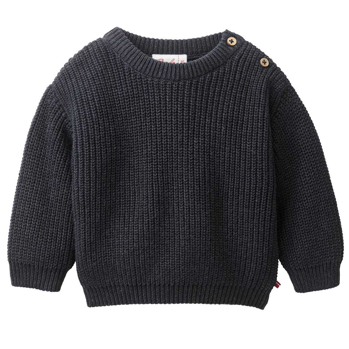 Warmer Strick Pullover anthrazit 86/92