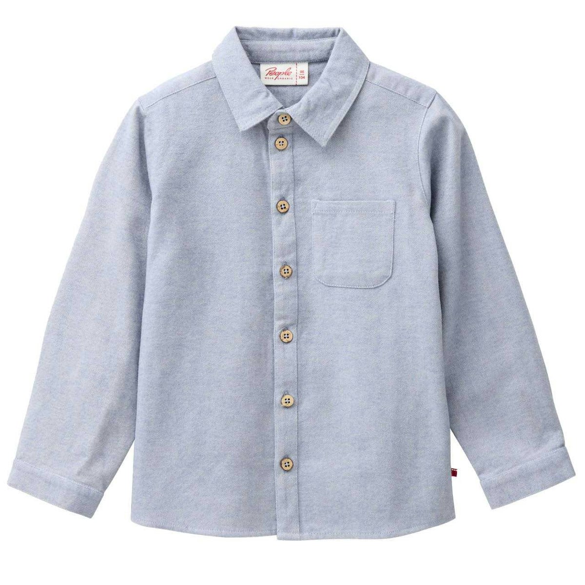 Warmes Flanellhemd blaugrau melange 98/104