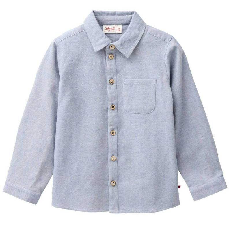 Warmes Flanellhemd blaugrau melange 98/104 Warmes Flanellhemd blaugrau melange 98/104