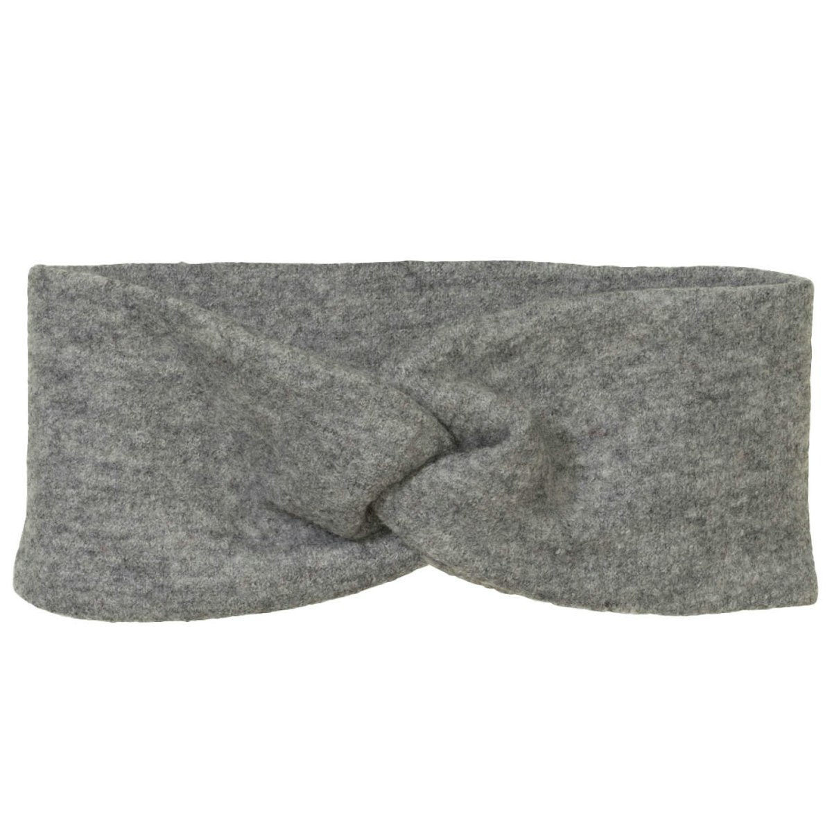 Warmes Stirnband Wolle grau 54/58