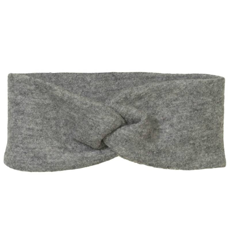 Warmes Stirnband Wolle grau 54/58