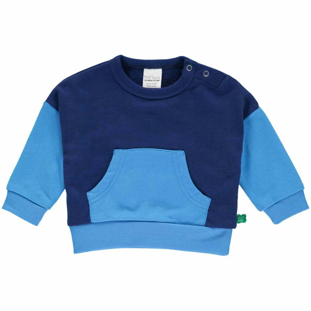 Warmes Sweatshirt Colourblocking Blautöne 86