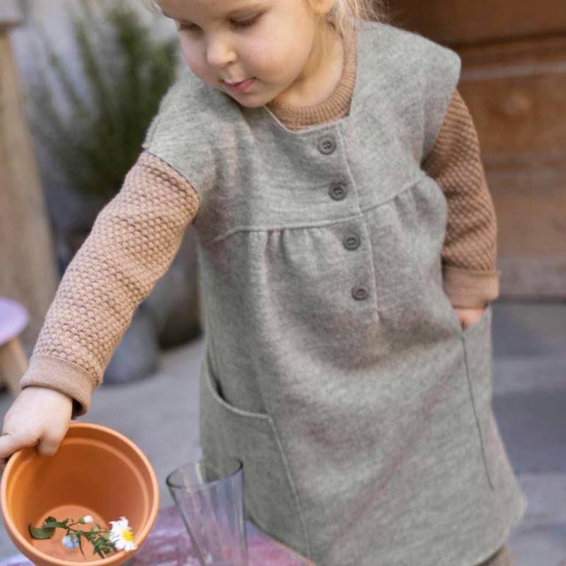 Warmes Walk Kleid grau 110/116
