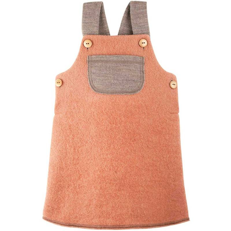 Warmes Walk Trägerkleid pfirsich 122/128