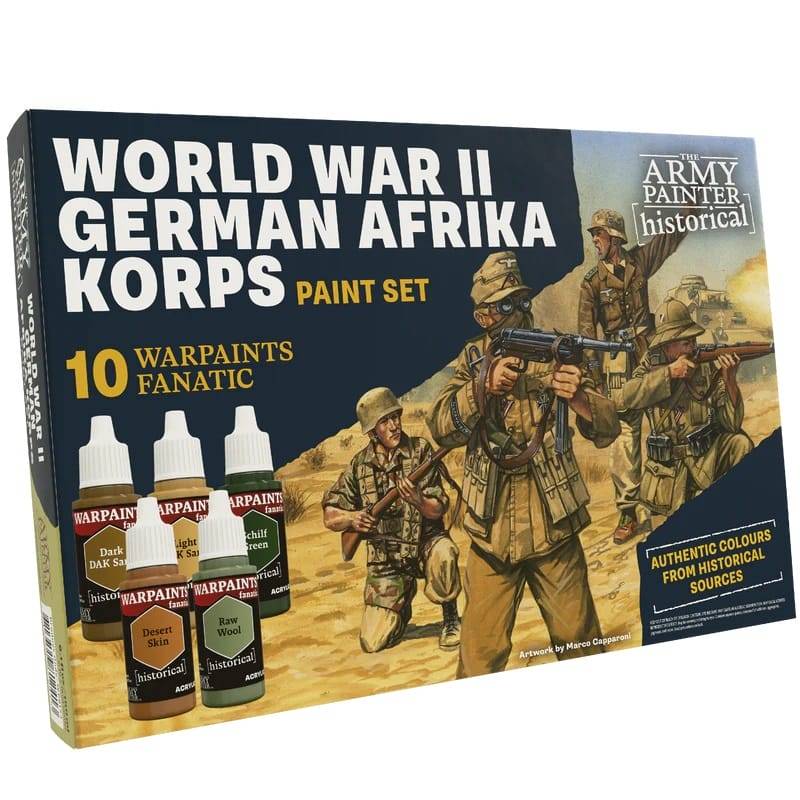 Warpaints Fanatic Historical WWII German Afrika Korps Paint Set Army Painter Warpaints Fanatic Historical WWII German Afrika Korps Paint Set Army Painter
