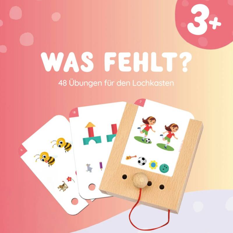 Was fehlt? Kartensatz ab 3 Jahren (ohne Lochkasten) Was fehlt? Kartensatz ab 3 Jahren (ohne Lochkasten)