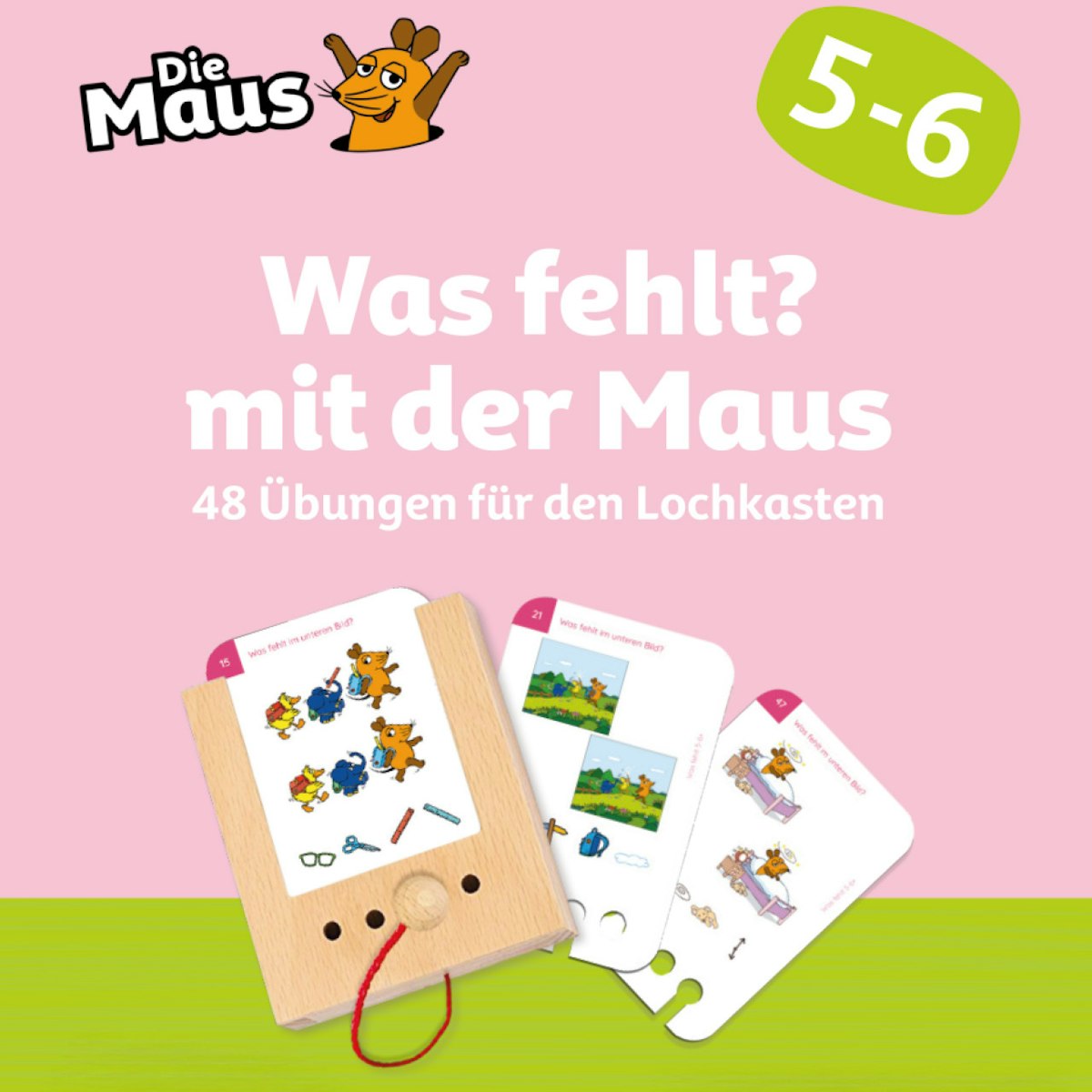 Was fehlt? Kartensatz mit der Maus ab 5-6 Jahren (ohne Lochkasten)