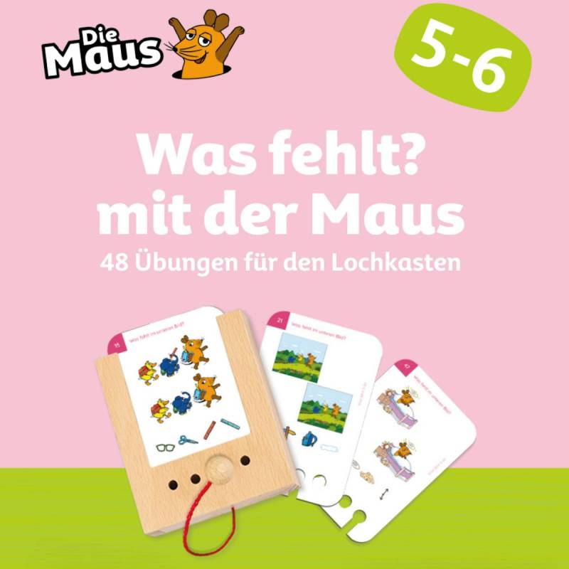 Was fehlt? Kartensatz mit der Maus ab 5-6 Jahren (ohne Lochkasten) Was fehlt? Kartensatz mit der Maus ab 5-6 Jahren (ohne Lochkasten)