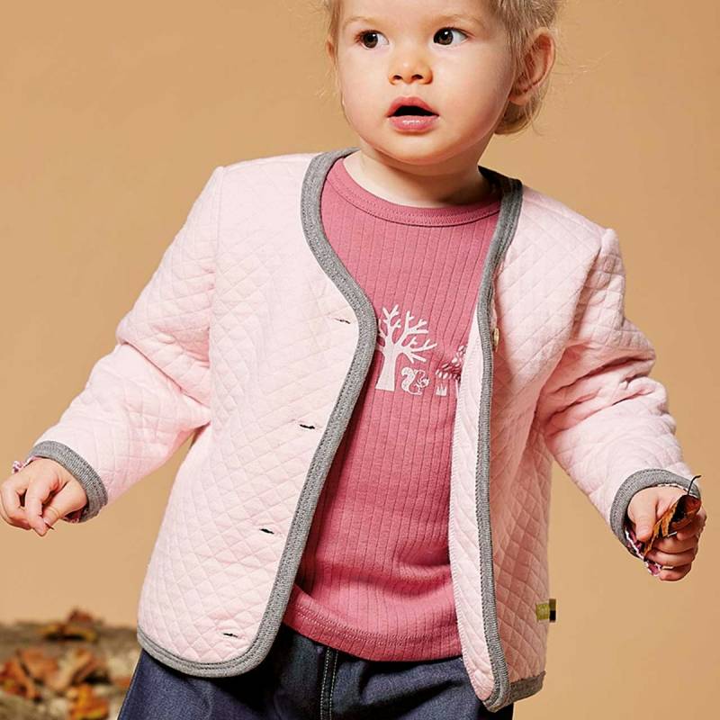 Wattierte Jacke Rautenmuster rosa 98/104
