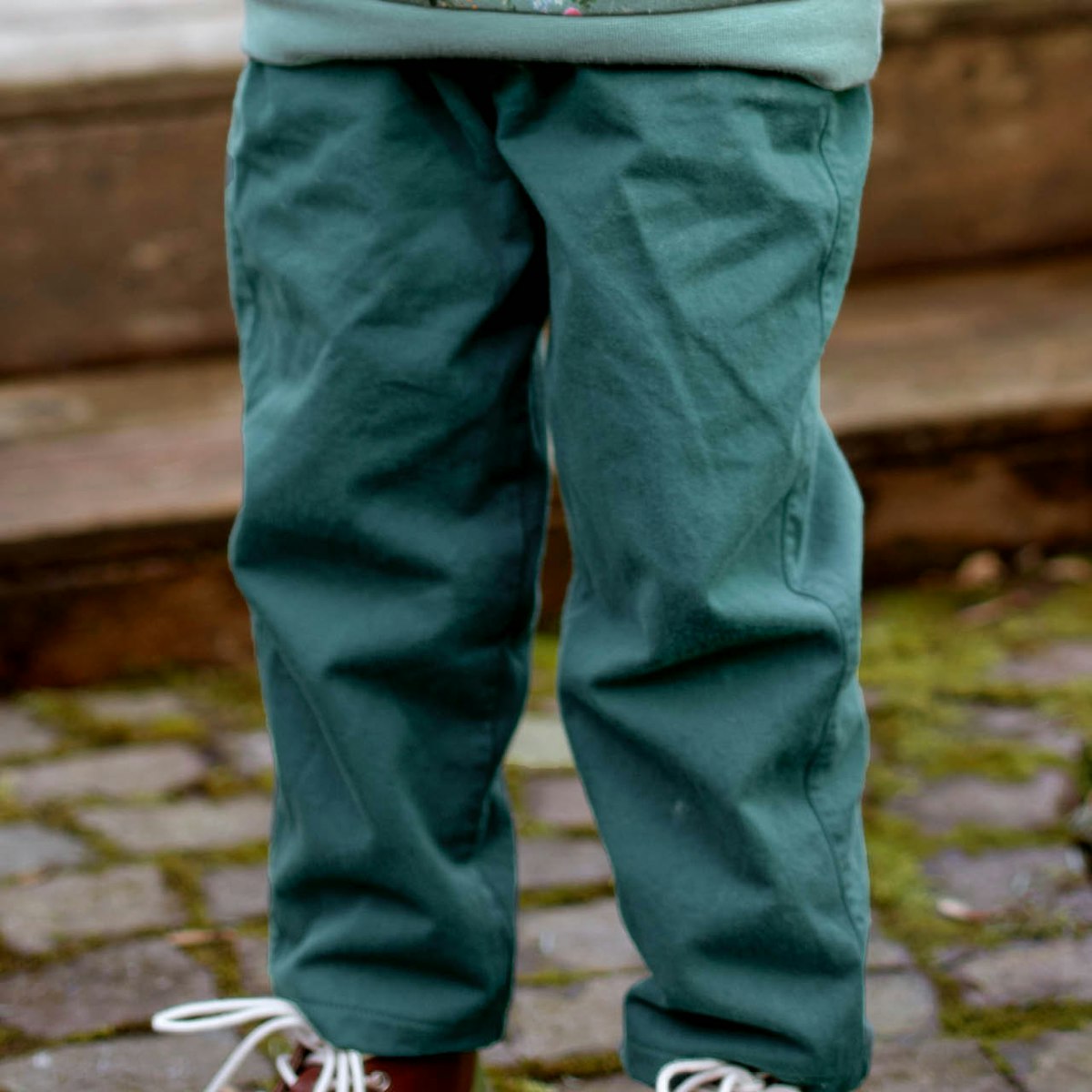 Webhose elastischer Bund smaragdgrün gefüttert 158/164