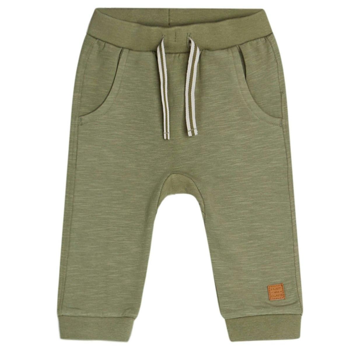 Weiche Jogginghose gebrusht oliv 68