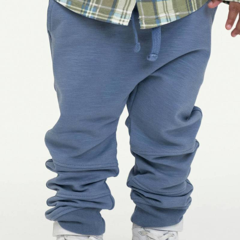 Weiche Jogginghose gebrusht rauchblau 98 Weiche Jogginghose gebrusht rauchblau 98