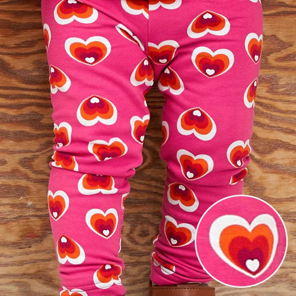 Weiche Leggings Herzen fuchsia 92