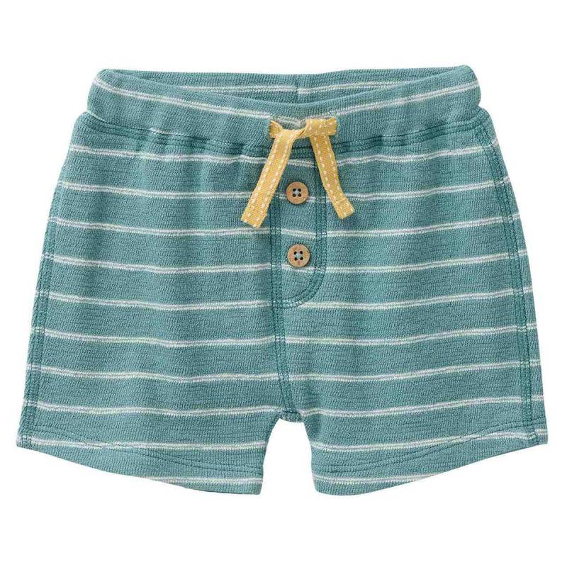 Weiche Sweat Shorts petrol gestreift 86/92 Weiche Sweat Shorts petrol gestreift 86/92