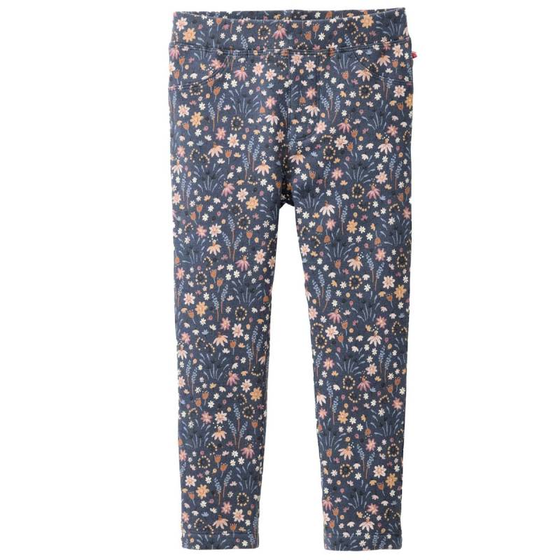 Weiche Sweat Treggings Blümchen indigoblau 110