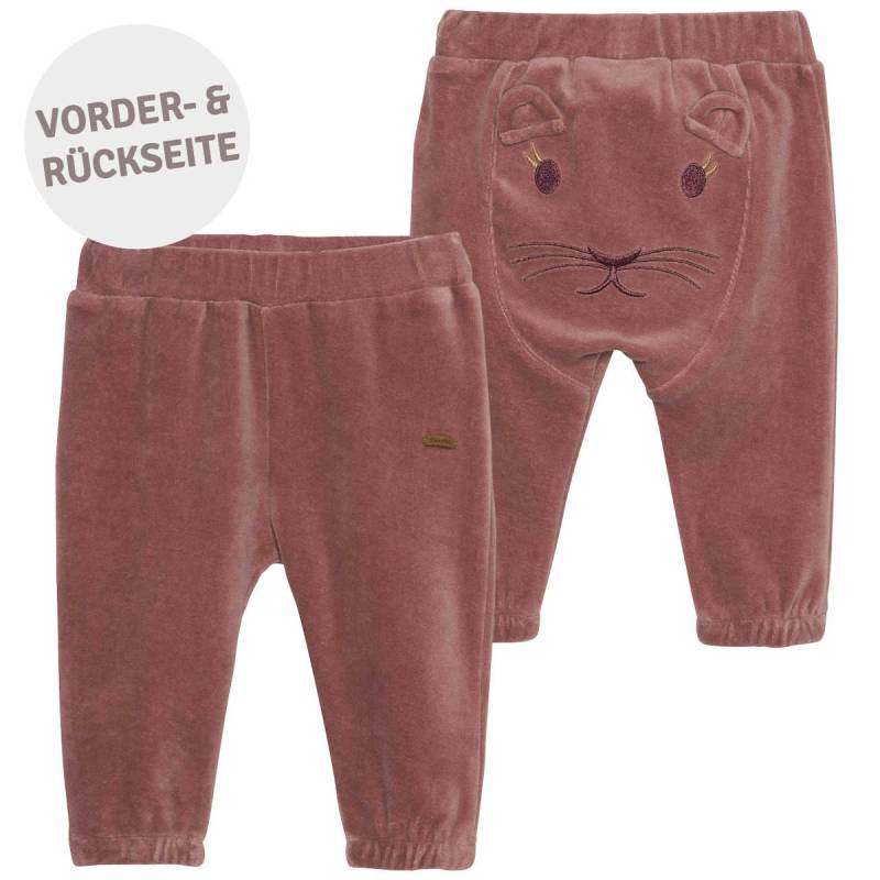 Weiche Velour Hose kräftiges altrosa Tiermotiv 86