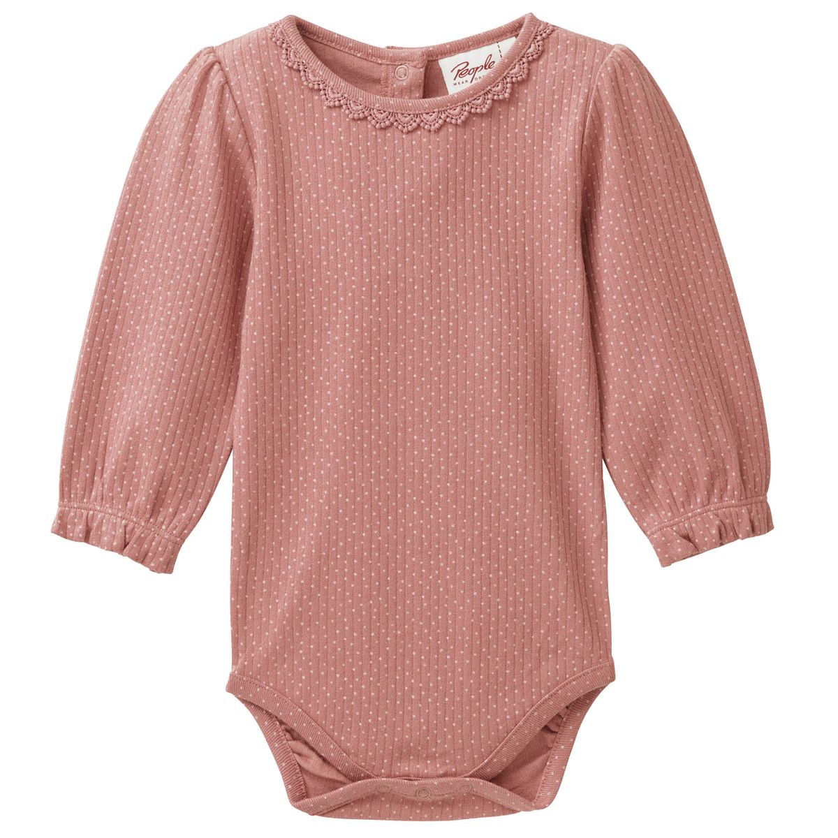 Weicher Body langarm rosa Pünktchen 98/104