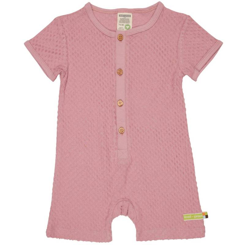 Weicher Frottee Spieler Pünktchen Design rosa 50/56