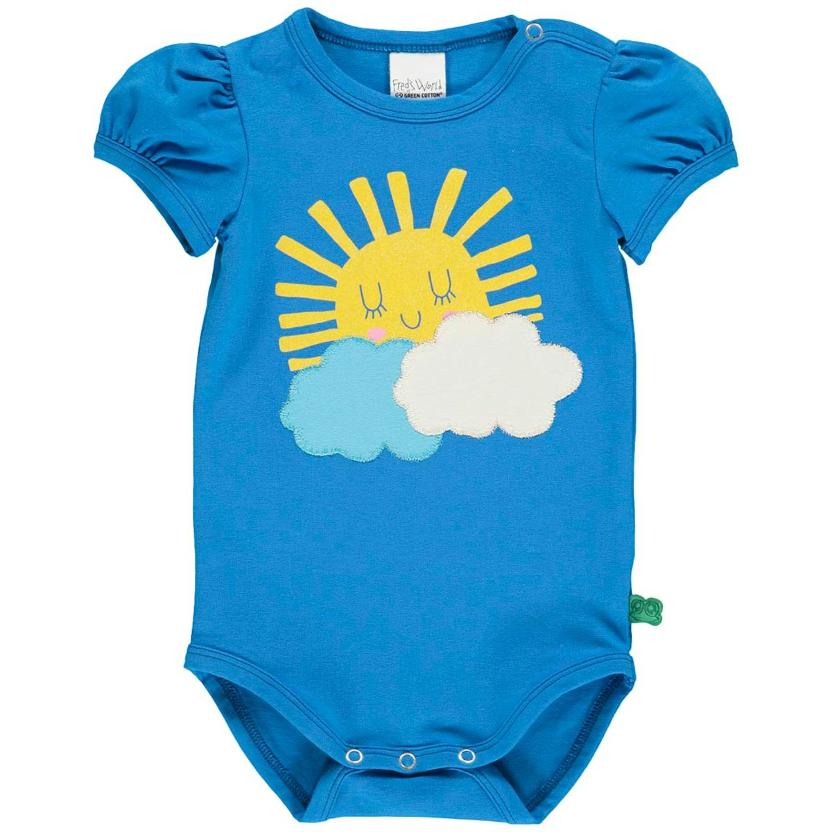 Weicher Kurzarmbody Sonne blau 86