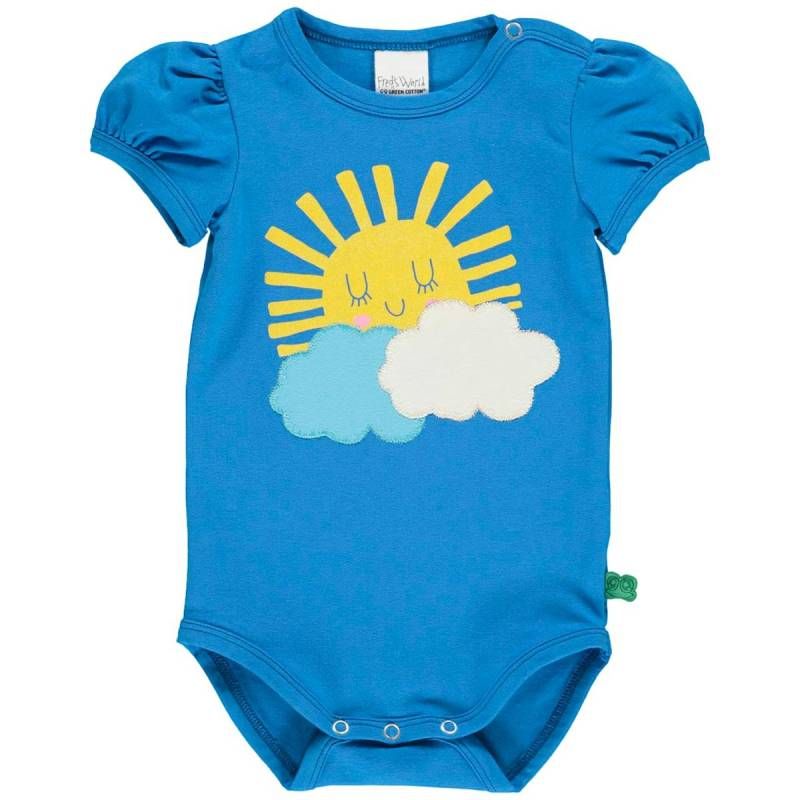 Weicher Kurzarmbody Sonne blau 92