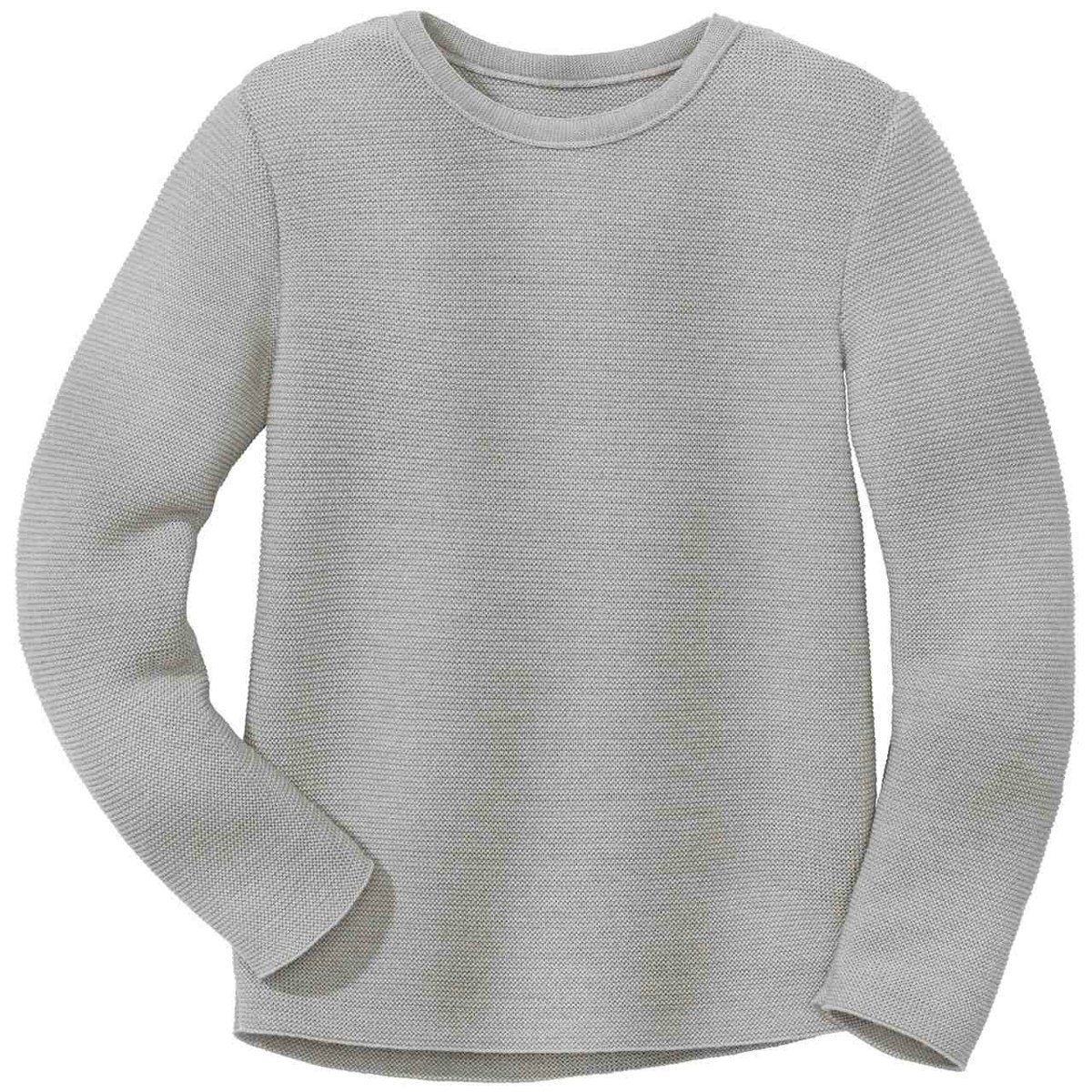 Weicher Linksstrick-Pullover grau 122/128