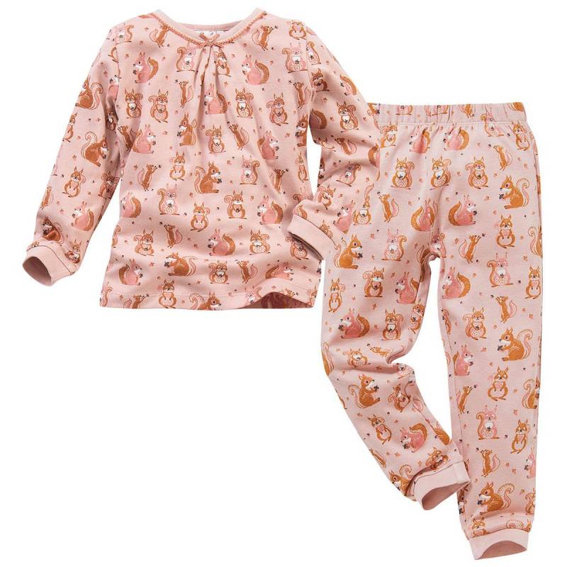 Weicher Rippe Schlafanzug Eichhörnchen rosa 98 Weicher Rippe Schlafanzug Eichhörnchen rosa 98