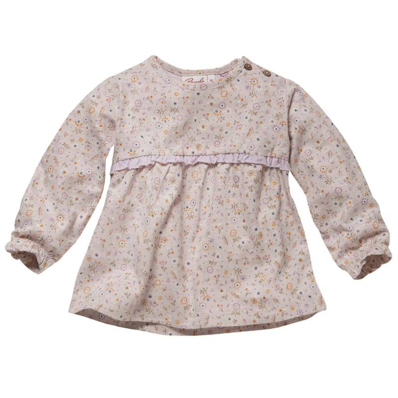 Weiches Langarmshirt Blümchen hellbeige 74/80