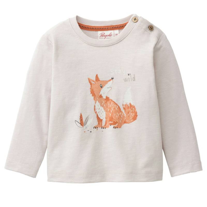 Weiches Langarmshirt Fuchs beige 74/80