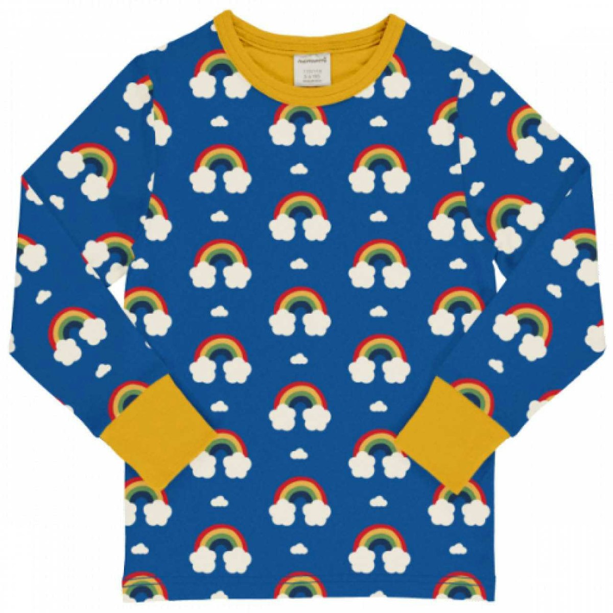 Weiches Langarmshirt Regenbogen blau 110/116