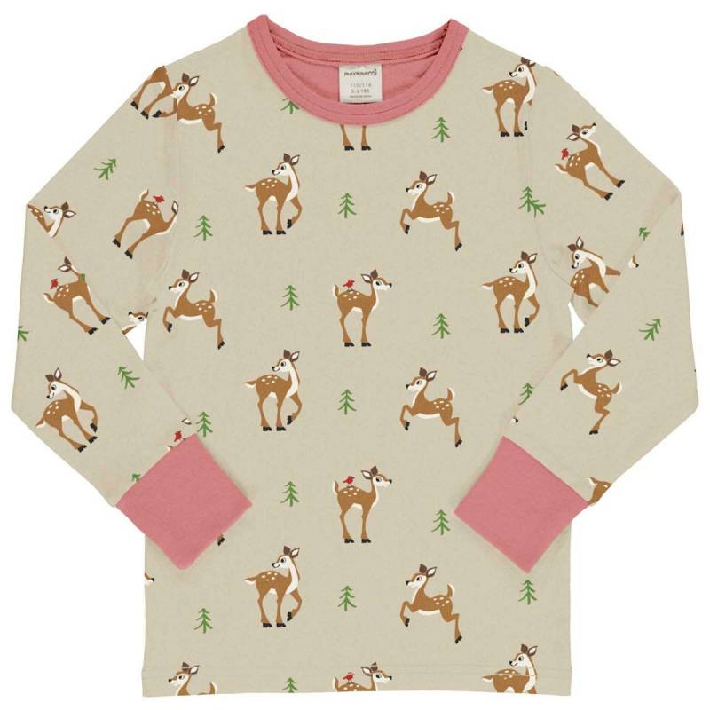 Weiches Langarmshirt Rehe beige 110/116