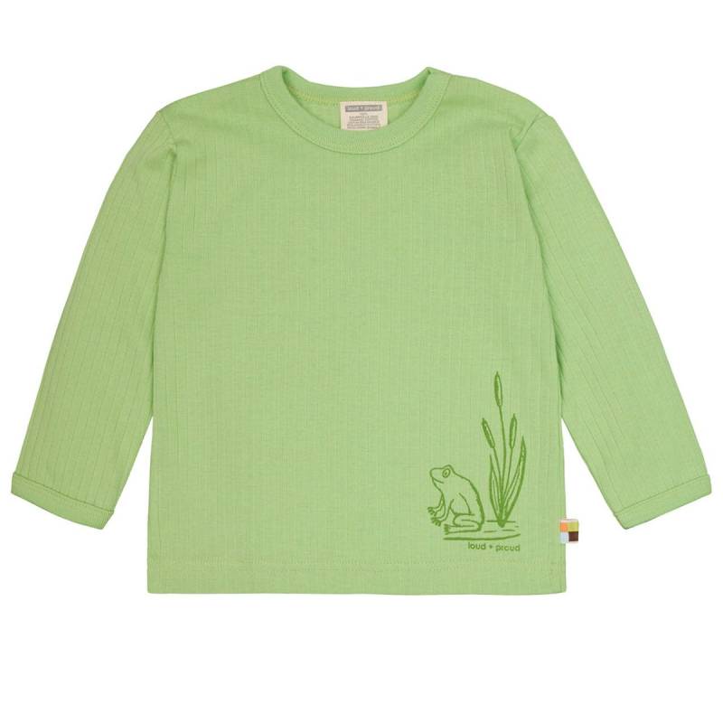 Weiches Langarmshirt Rippe hellgrün 74/80
