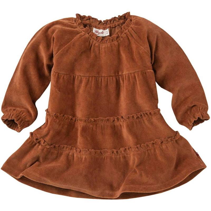 Weiches Nicki Langarmkleid zimtbraun 62/68 Weiches Nicki Langarmkleid zimtbraun 62/68